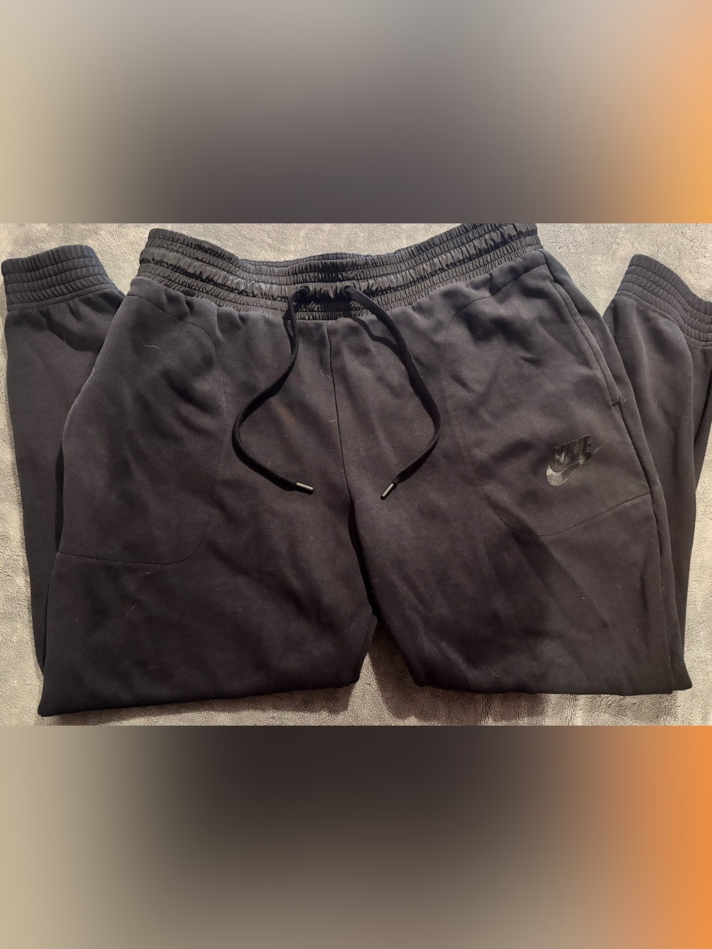 Nike Black unisex Athletic Drawstring Sweat Pants